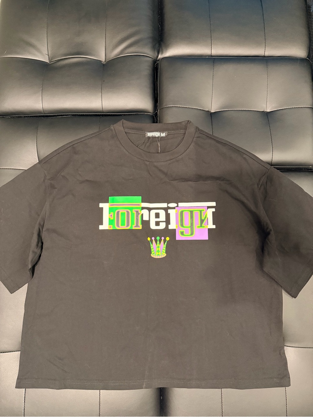 Foreign  Designer T-Shirt, Size M BOX CUT Heavyweight MSRP $40